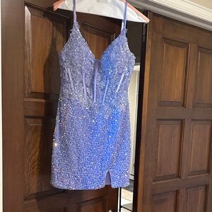 Milly Lavender hoco mini Sequin Dress